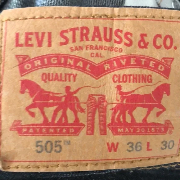 Levi 505 Jeans Black - Picture 5 of 6